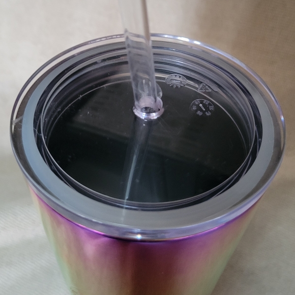 2019 Rainbow Oil Slick Stainless Steel Starbucks Tumbler | Gold & Purple | Rare - Picture 5 of 5